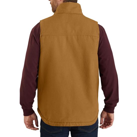 Carhartt Loose Fit Washed Duck Sherpa-Lined Mock-Neck Vest