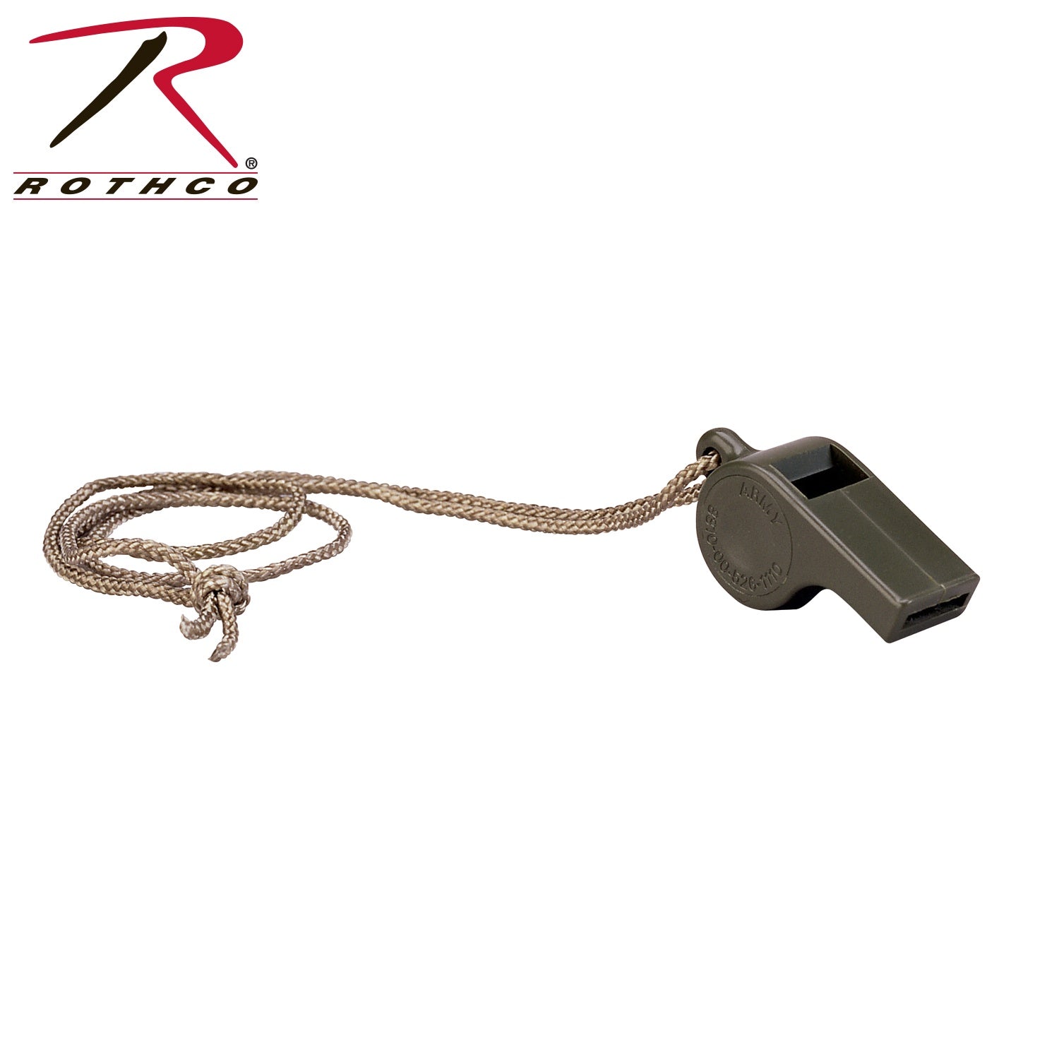 Rothco G.I. Style Police Whistle - Plastic OD