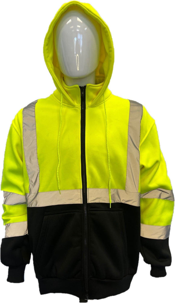 Work Ready Hi-Viz Zip Hooded Sweatshirt