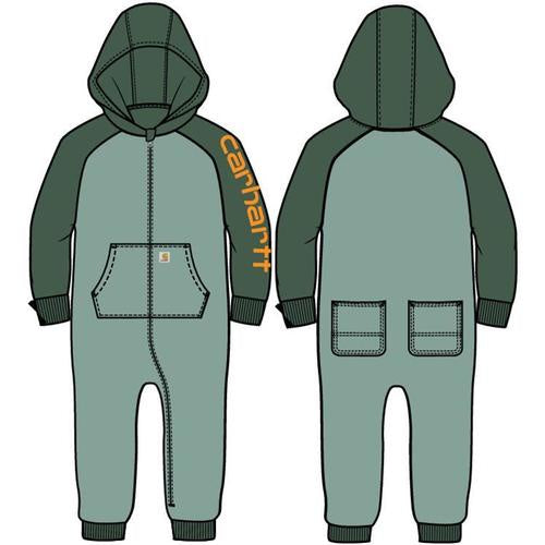 Carhartt Kids Long Sleeve Zip Front Hooded Coverall
