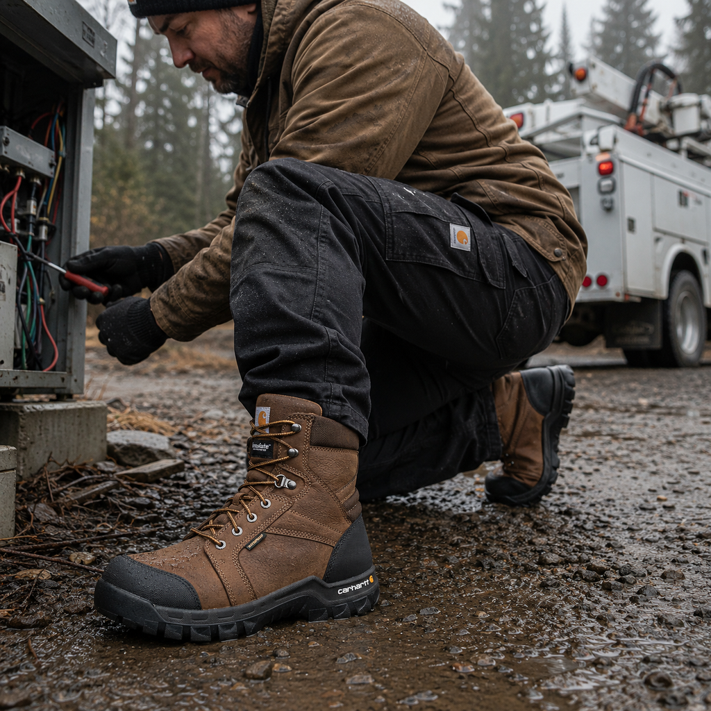 Carhartt Rugged Flex 8 inch Insulated Composite Toe Work Boot