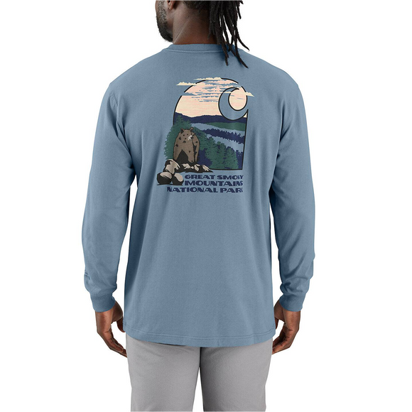 Carhartt Loose Fit Heavyweight Long-Sleeve Smoky Mountain National Park Graphic T-Shirt