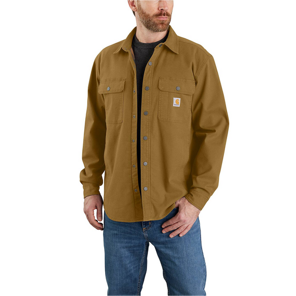 Carhartt Rugged Flex® Relaxed Fit Canvas Fleece-Lined Shirt Jac