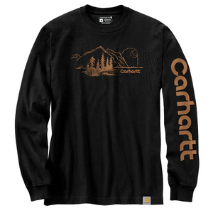 Carhartt Relaxed Fit Heavyweight Long-Sleeve Mountain Graphic T-Shirt