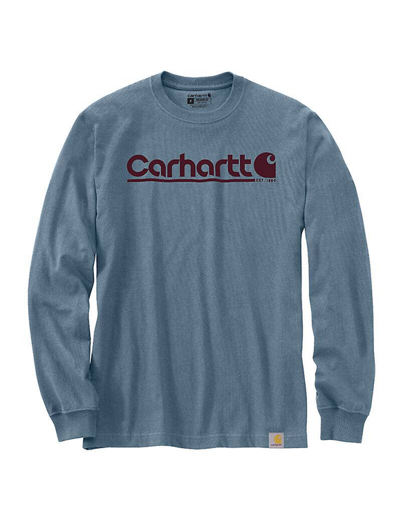 Carhartt Relaxed Fit Heavyweight Long-Sleeve Logo Graphic T-Shirt