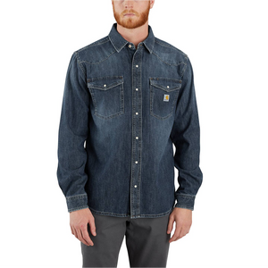 Carhartt Montana Relaxed Fit Midweight Denim Long-Sleeve Snap Front Shirt