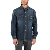 Carhartt Montana Relaxed Fit Midweight Denim Long-Sleeve Snap Front Shirt