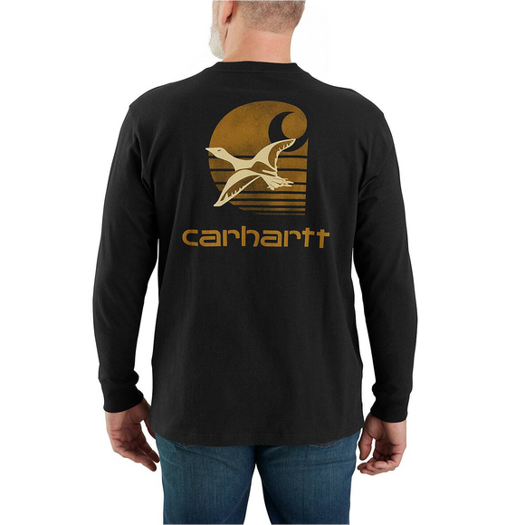 Carhartt Loose Fit Heavyweight Long-Sleeve Pocket Duck Graphic T-Shirt