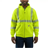 Carhartt High-Visibility Rain Defender Thermal-Lined Full Zip Class 3 Sweatshirt