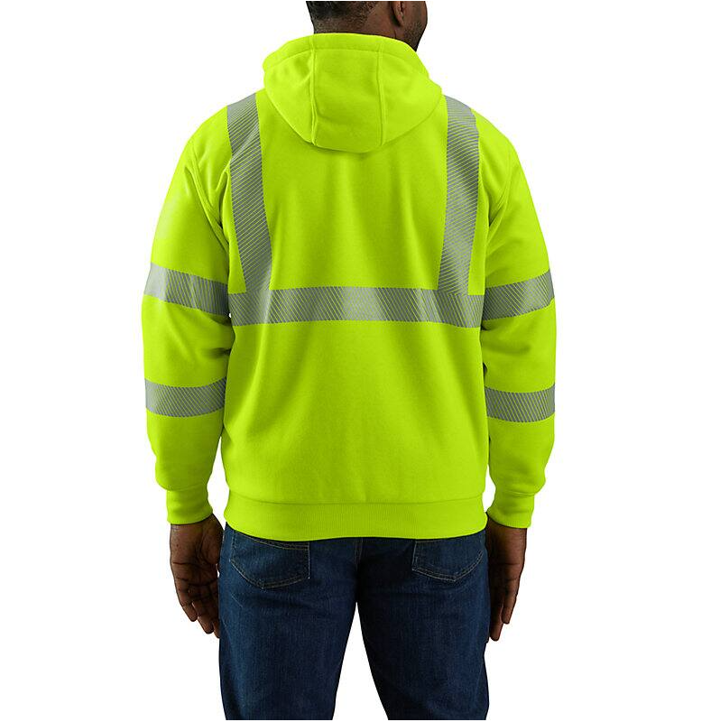 Carhartt High-Visibility Rain Defender Thermal-Lined Full Zip Class 3 Sweatshirt