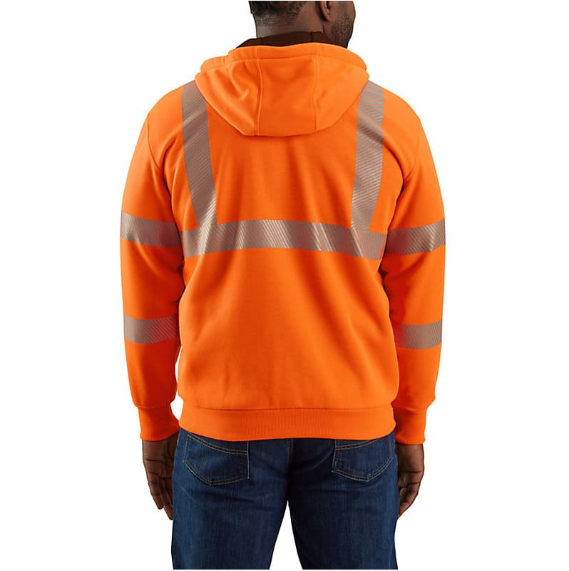 Carhartt High-Visibility Rain Defender Thermal-Lined Full Zip Class 3 Sweatshirt