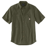 Carhartt Rugged Flex® Relaxed Fit Midweight Canvas Short-Sleeve Shirt