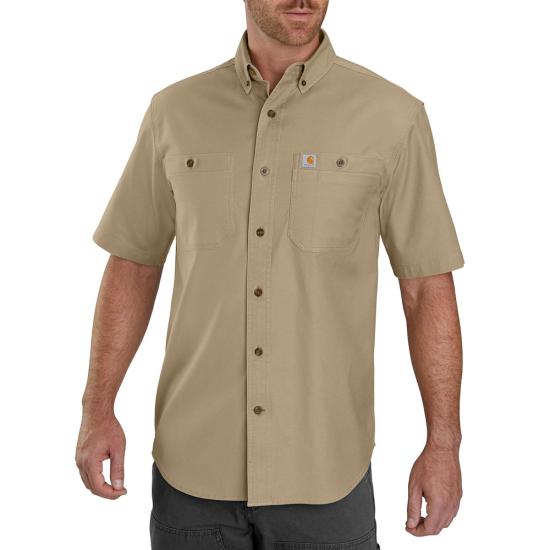 Carhartt Rugged Flex® Relaxed Fit Midweight Canvas Short-Sleeve Shirt