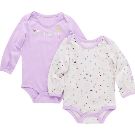 Carhartt Kids Long Sleeve Farm Print 2pc Bodysuit