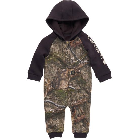 Carhartt Kids Camo Long Sleeve Zip Front Hooded Coverall