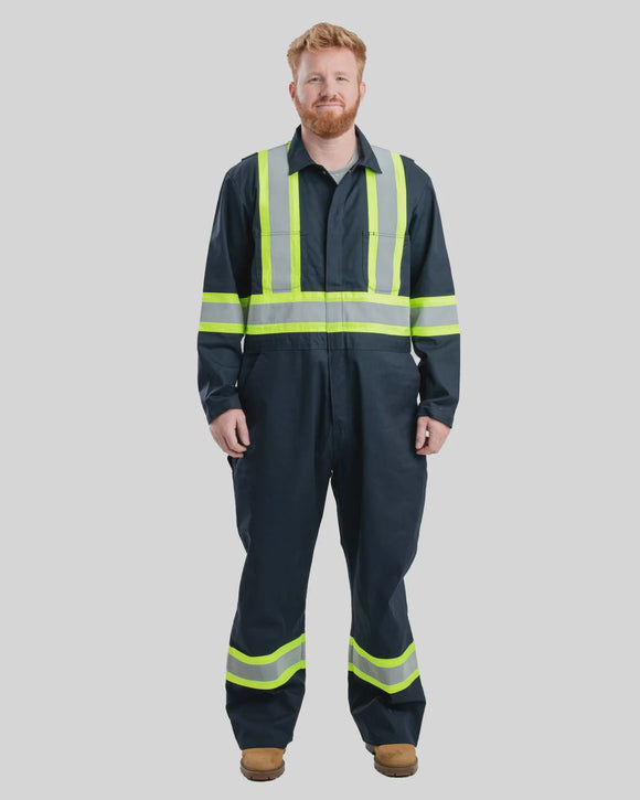 Berne Safety Striped Gasket Unlined Coveralls