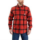 Carhartt Loose Fit Heavyweight Flannel Long Sleeve Plaid Shirt