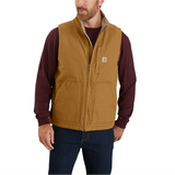 Carhartt Loose Fit Washed Duck Sherpa-Lined Mock-Neck Vest