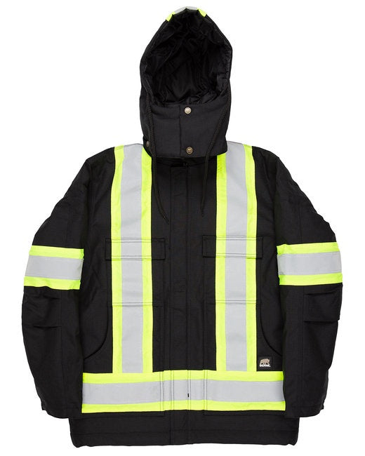 Berne Safety Striped Arctic Insulated Chore Coat